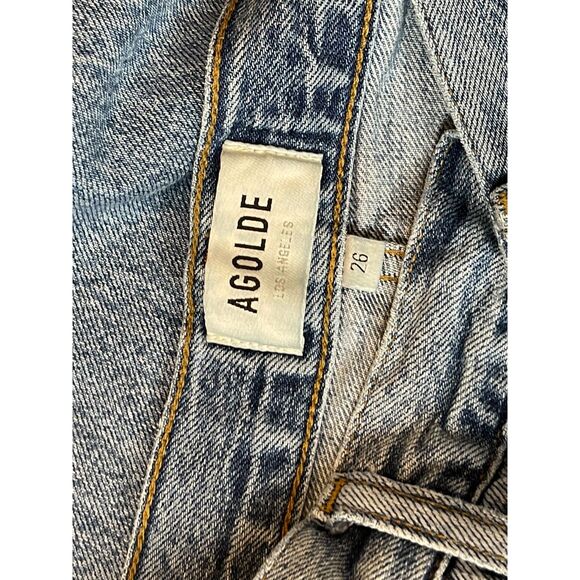 AGOLDE High-Rise Loose Fit Jeans Light Wash Size 26 Vintage Style - Picture 3 of 5
